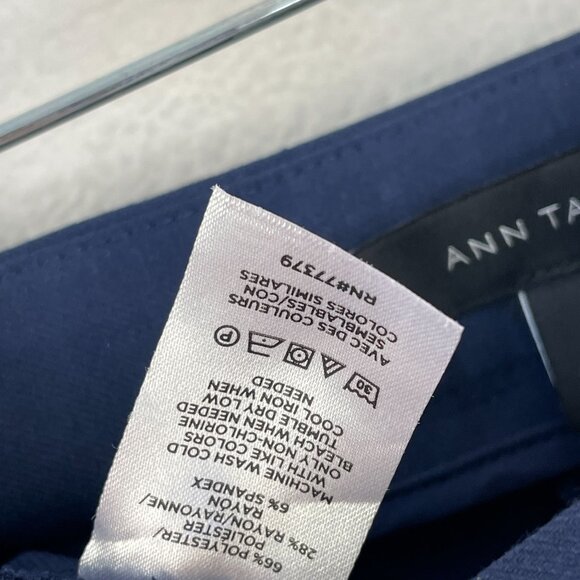 Ann Taylor Womens 8 Side Zip Ankle Pant Blue Slim Fit Career Business - Picture 6 of 9